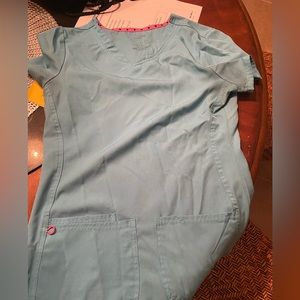 Blue medical scrub set